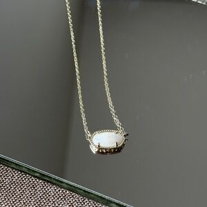 Kendra Scott Gold Necklace with White Pendant
